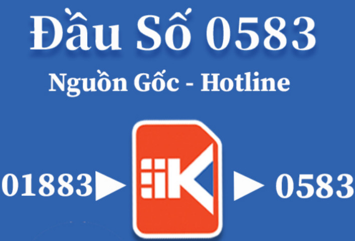 Đầu số 0583 thuộc nhà mạng Vietnamobile